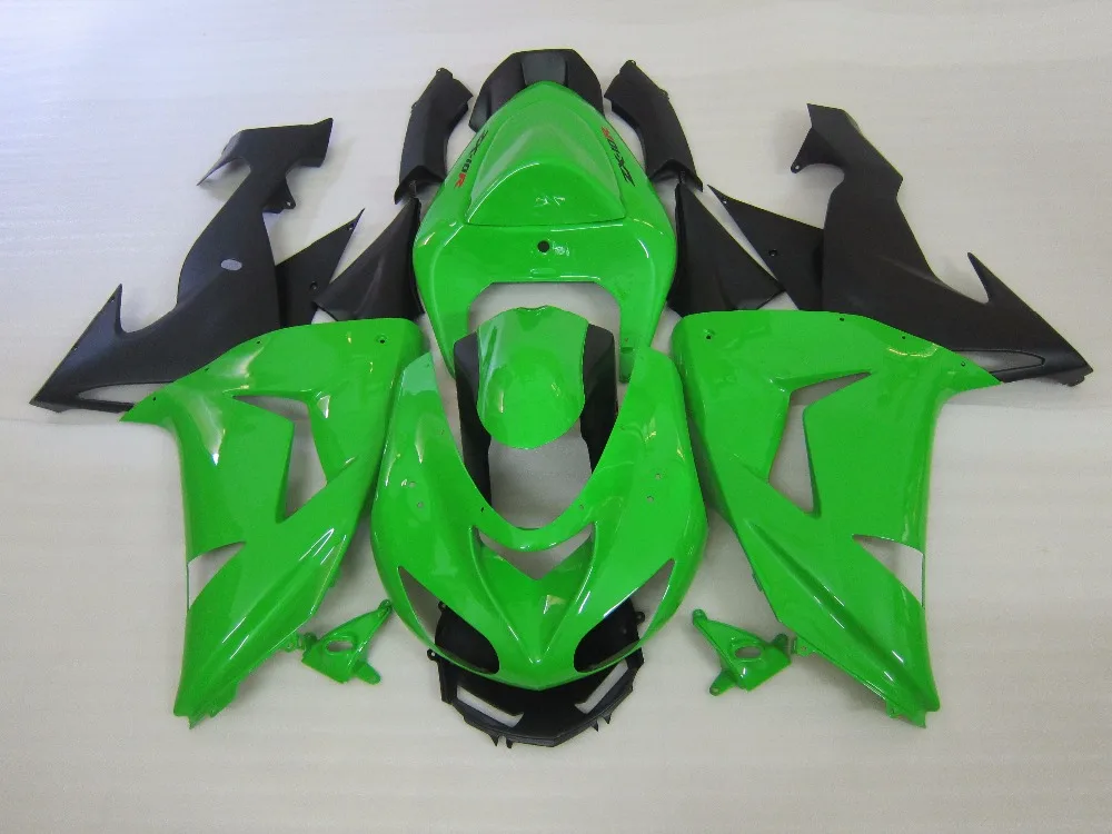 Набор обтекателей из абс пластика для Kawasaki Ninja ZX10R 06 07 зеленые черные обтекатели