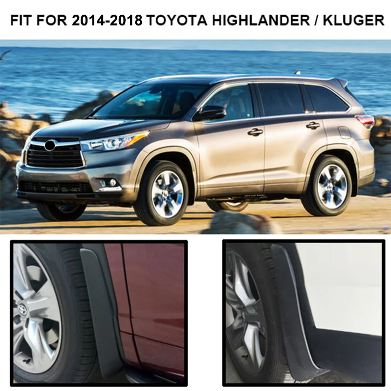 Для Toyota Highlander Kluger 2014 2016 2017 2018 2019 спереди и сзади Брызговик Брызговики Всплеск