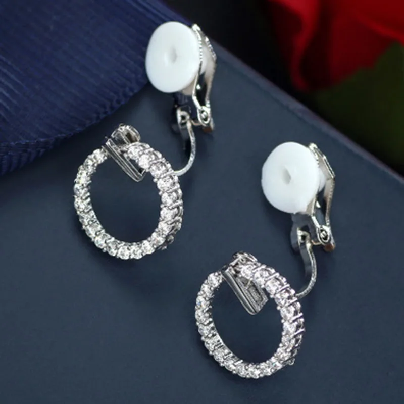 JIOFREE, модные корейские белые стразы в форме бабочки, клипсы на ухо, серьги-клипсы для женщин, ювелирные изделия, подарки