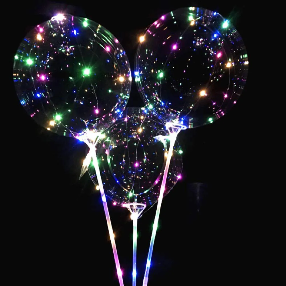 Ballons & Accessories3PcsReusableLuminous Led BalloonTransparent Round Bubble Decoration PartyDropShipping 19May17Party Wedding | Дом и сад