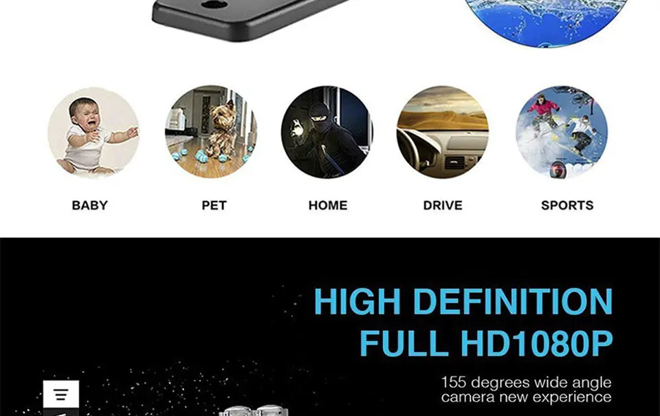 SQ12 мини камера HD 1080P датчик ночного видения видеокамера монитор скрытый DV микро видео рекордер Спорт DV портативный маленький Cam