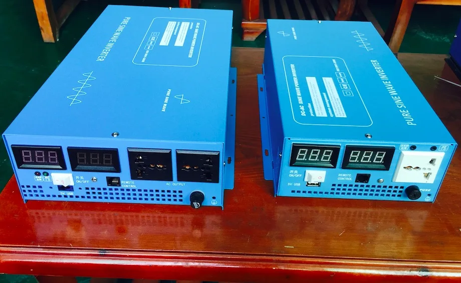 2000 Вт пик 1000 решетки инвертор питания DC12V/24 В/48 В к AC110V/220 Чистая синусоида Инвертор