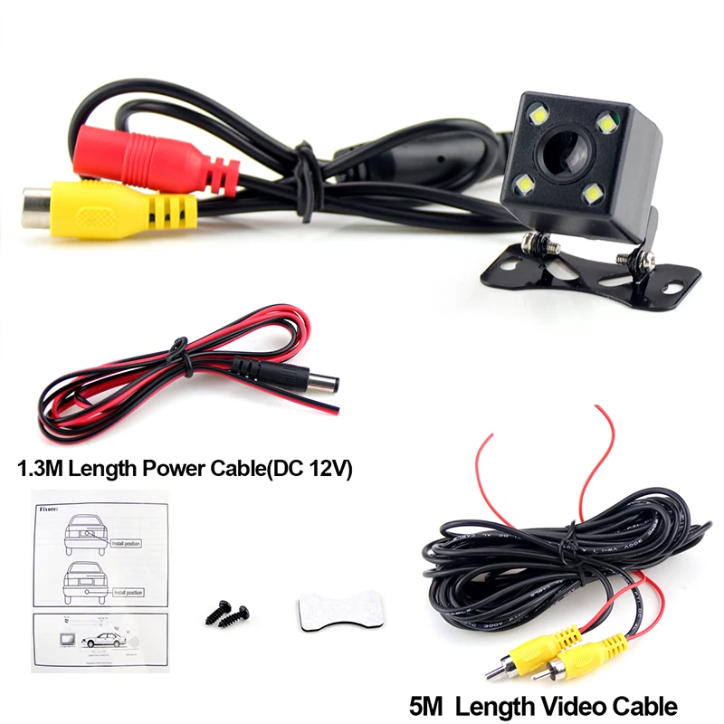 Car Reverse Camera Rear View 170 Degree Night Version IP68 Waterproof Para Auto Backup Rearview Parking Kamera Cofania | Автомобили и