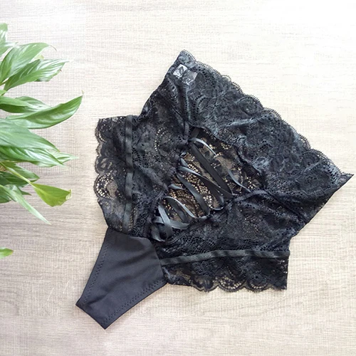 Сексуальное кружевное нижнее белье модные женские стринги с высокой посадкой и