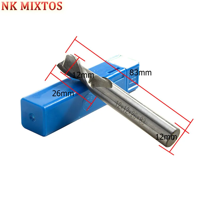 NK MIXTOS 1 шт. 4/6/8/10/12 мм 2 Флейта Фреза HSS Концевая фреза CNC Гравировальный Бит прямой