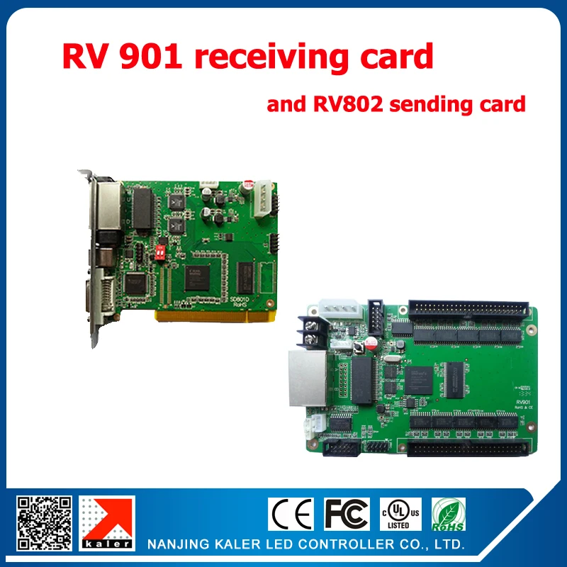 

RV901 linsn led control system receiving card+1pc TS802 sending card for full color led display panel p5 p6 p76.2 p10 led module