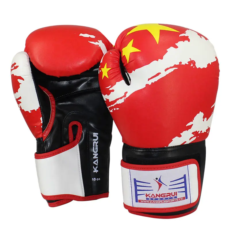 Новый стиль 10 унций Боксерские Перчатки MMA из кожи ПУ для бокса тренировка бой