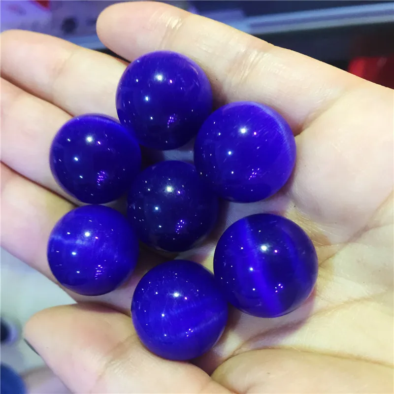 

Beautiful Cat Eye Crystal Dark blue ball home decoration 20mm 1pcs