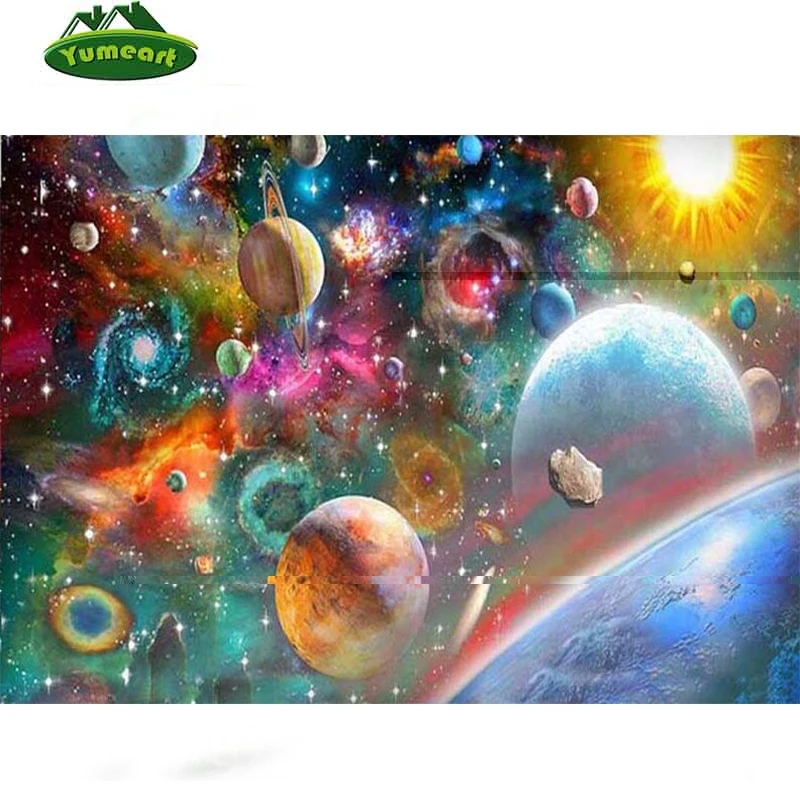 Вышивка сделай сам 5d алмазная живопись вышивка крестиком цвета планета Стразы
