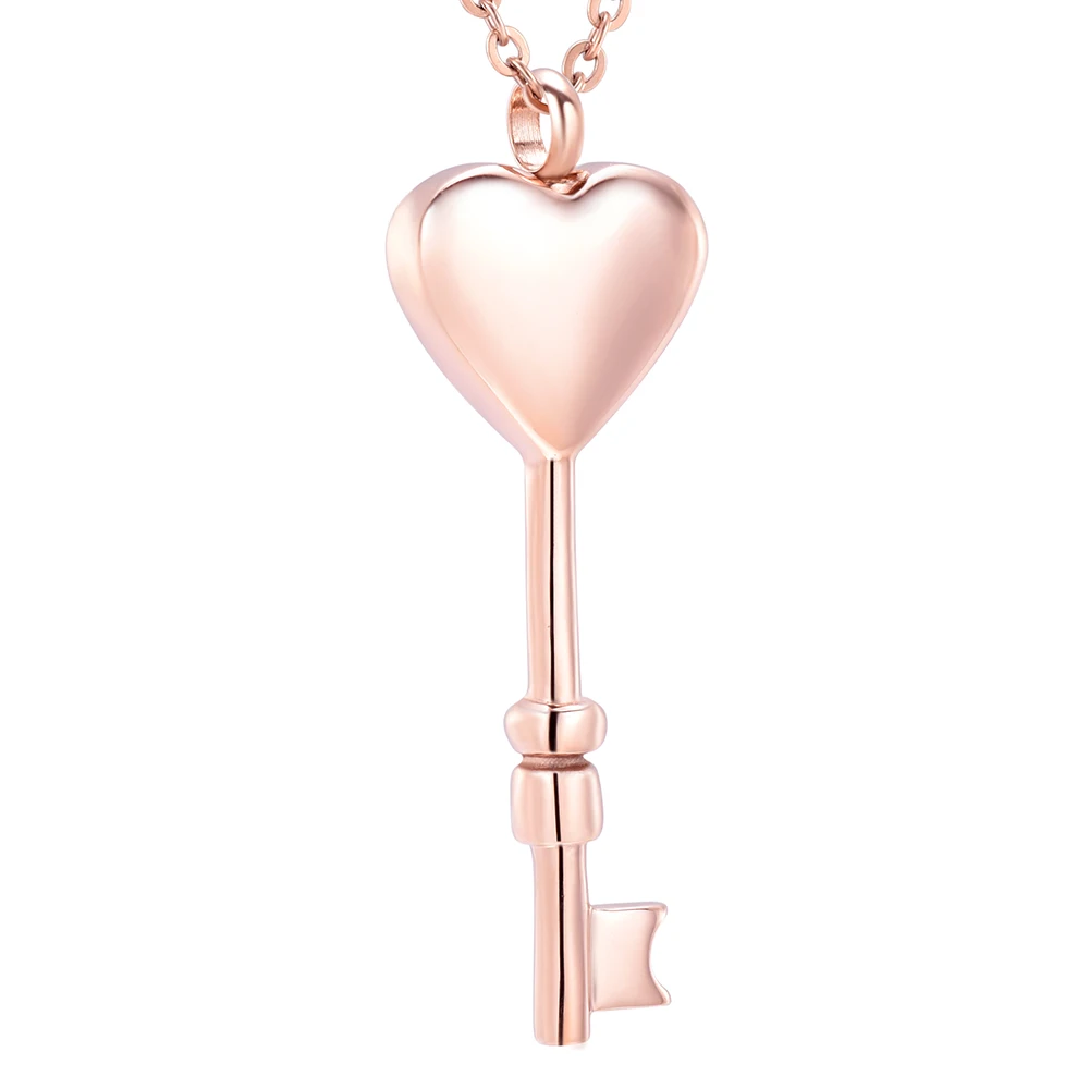 

IJD7933 Heart Key Cremation Jewelry for Ashes Holder, Loved Ones Ashes Keepsake Cremation Urn Necklace for Ashes