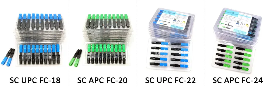10 шт./партия FTTH SC APC UPC Волоконно-оптический Быстрый разъем одномодовый FTTH SC APC Волоконно-оптический SC быстрый разъем