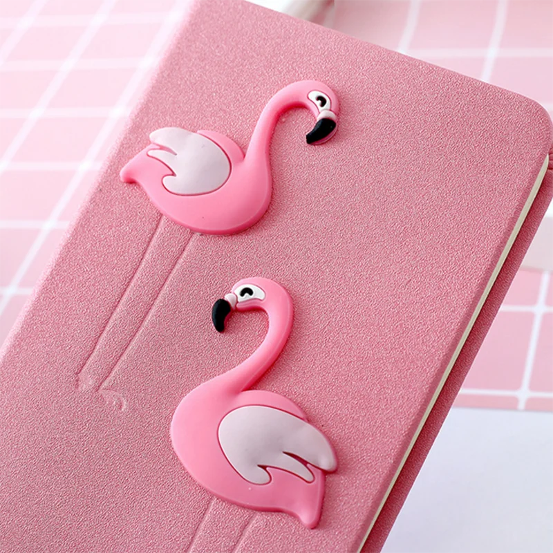 1 шт. розовый блокнот с Фламинго гелевой ручкой Kawaii Papeleria школьный канцелярский