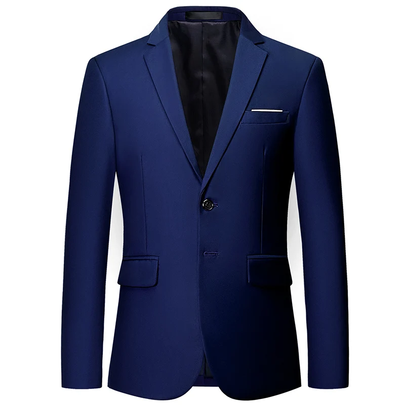 Dark blue XIU LUO 5XL, синий, красный, зеленый, белый, серый, желтый, фиолетовый Блейзер, Мужской приталенный Блейзер, повседневный пиджак,, мужские блейзеры - Цвет: Dark blue