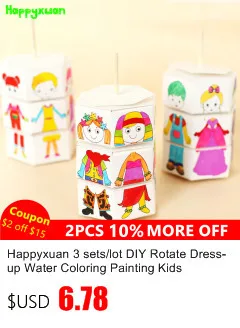 Happyxuan 12 шт. DIY окраски с рисунками из мультфильмов ручной бумажный веер искусство материалы для рукоделия для детского сада, дошкольные рисунок игрушки детские подарки