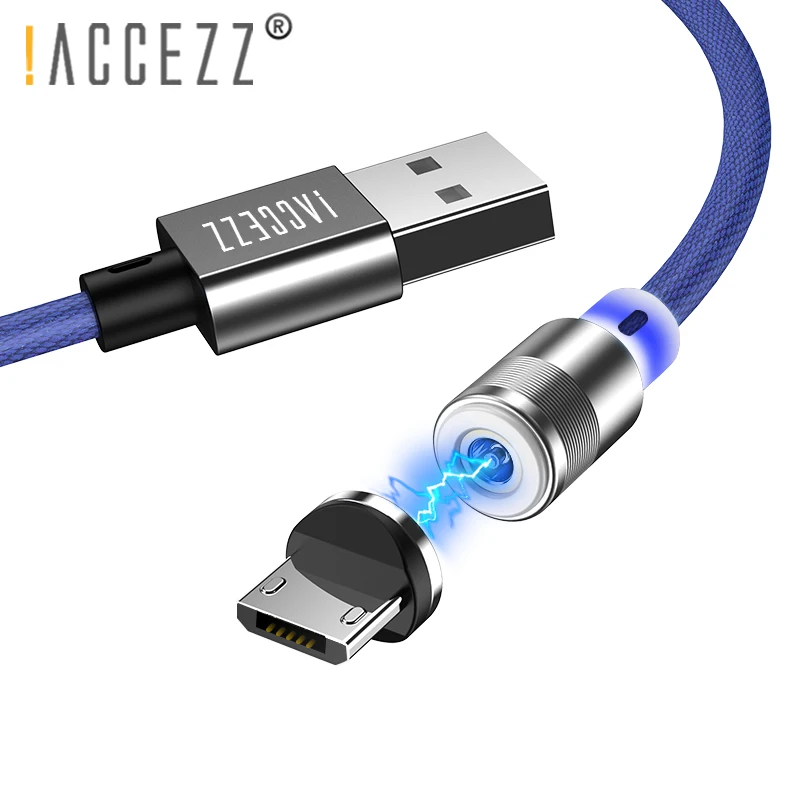 ! ACCEZZ Магнитный Usb зарядный кабель для IPhone X XR XS MAX Micro USB Type C Samsung S10 S9 быстрое