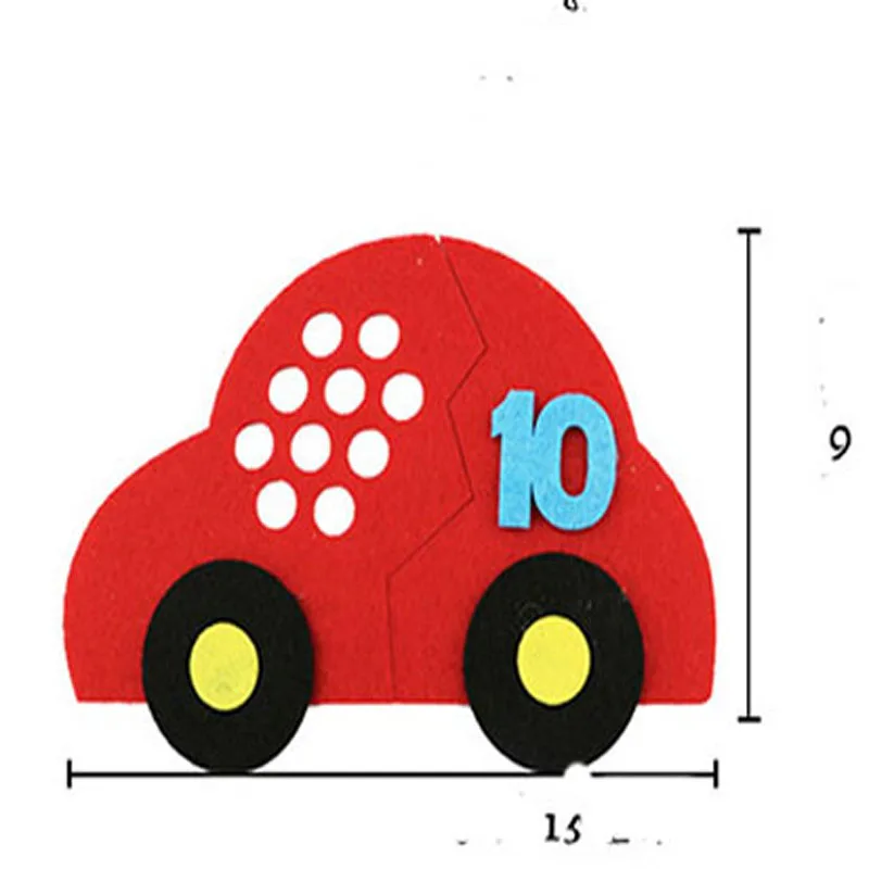 ZY DIY так мило дети раннего обучения номера Автомобиля нетканое рукоделие