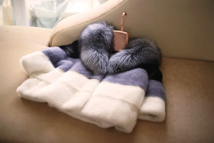 Корейский и японский стиль harajuku довольно настоящая норковая Меховая куртка Зимние теплые натуральный мех пальто abrigo mujer