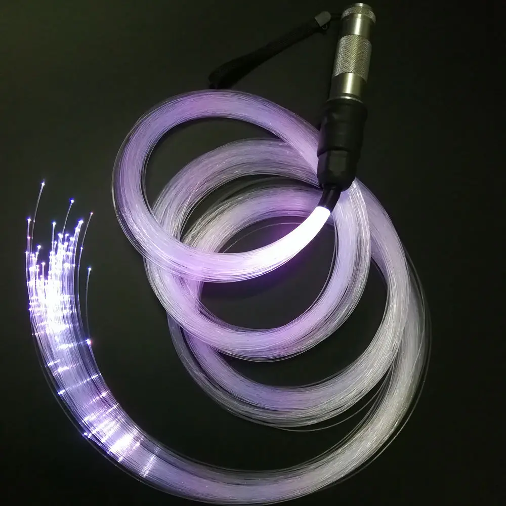 Фэнтези RGB светодиодный волоконно-оптический хлыст светильник 10 цветов Изменен в питании от аккумулятора для танцев и Косплея