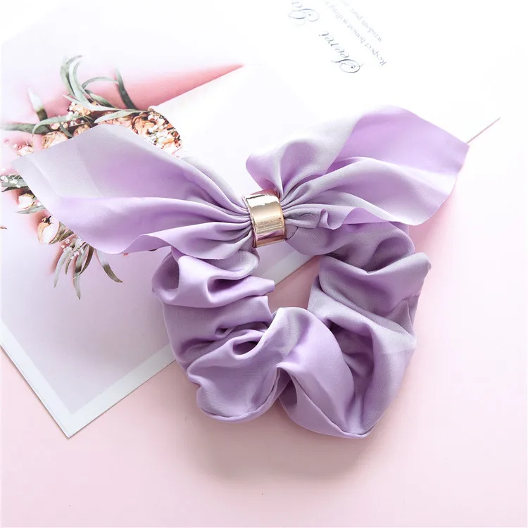 Girls hair accessories pure color adorn Fashion Rope headdress Flower Rubber Bands Small Adorn Article Creative elastic hairband |