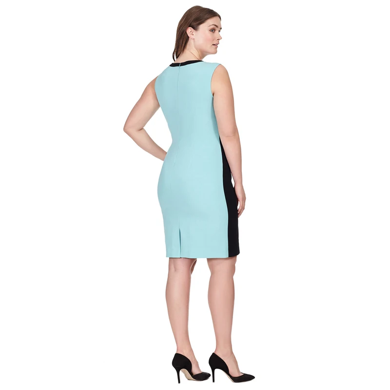 2018 г. летние женские платье 5XL 6XL Большие размеры рукавов Bodycon Работа Платье