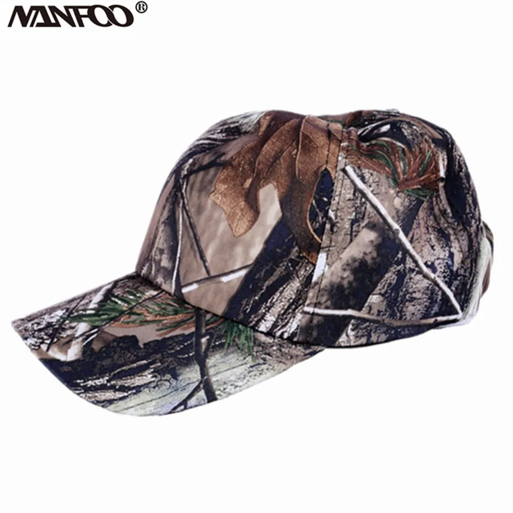 

Men Hunting Camouflage Cap Military Outdoor Camo Peaked Cap Sunshade Breathable Casquette Lightweight Army Baseball Flat-top Hat