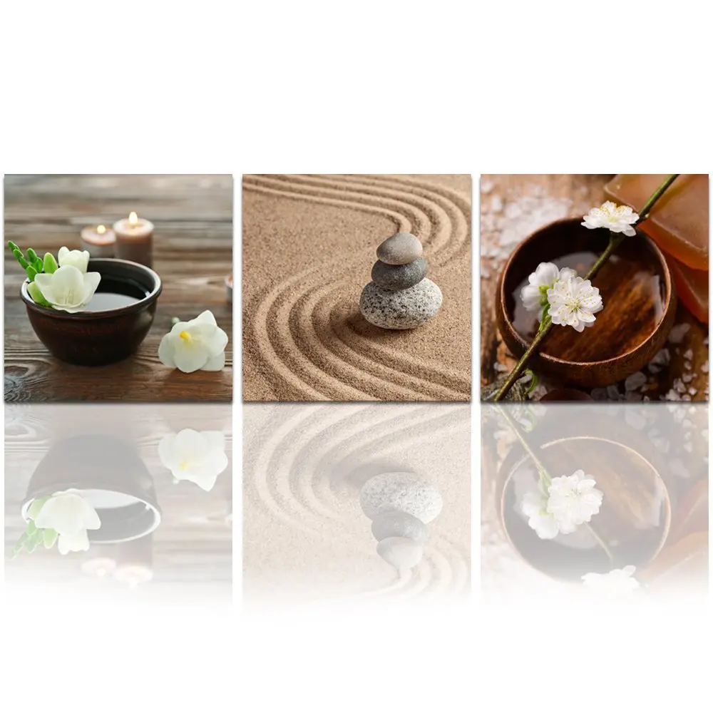 Zen холст искусство художественный Декор современный цветок в миске с водой и