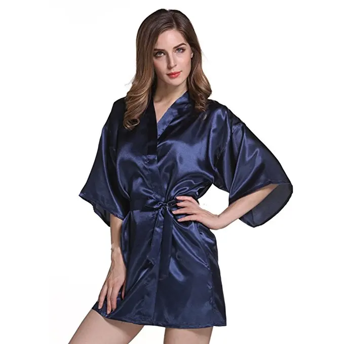 Женские короткие блестящие халаты разных цветов для свадебной вечеринки банный