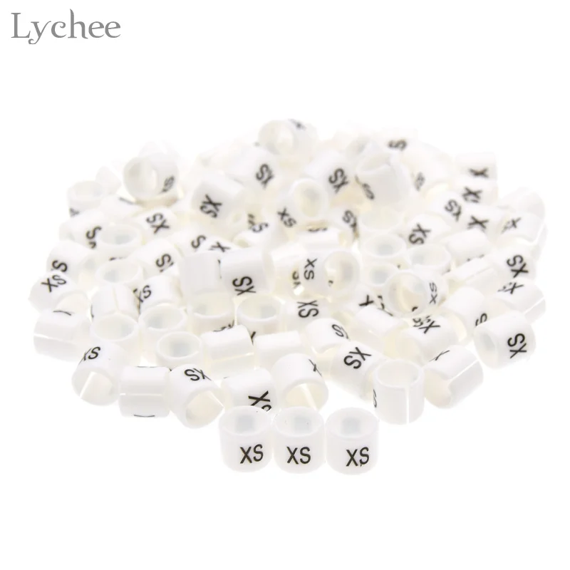 Lychee 100 шт цветные пластиковые размеры маркер вешалка размер одежды Маркеры