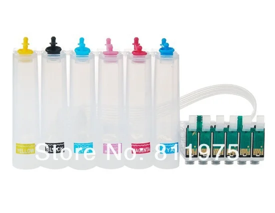 

Continuous Ink Supply System ciss T0811 ink cartridge for epson Stylus Photo R270 R290 R295 R390 RX590 RX610 RX690 RX695 1410