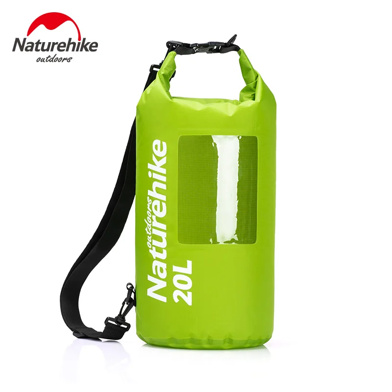Naturehike 20L Сверхлегкий вид сухой мешок с окном ТПУ пакет водонепроницаемый мешок одного плеча для каякинга рафтинг Кемпинг