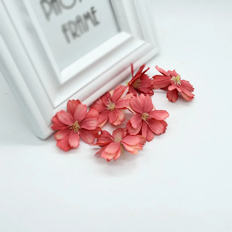 Color 7 20 штук, Милая Мини Маргаритка из шелка, многоцветная искусственная голова цветка, скрапбук, сделай сам, Рождественская гирлянда, недорогие искусственные цветы для домашнего декора - Цвет: Color 7