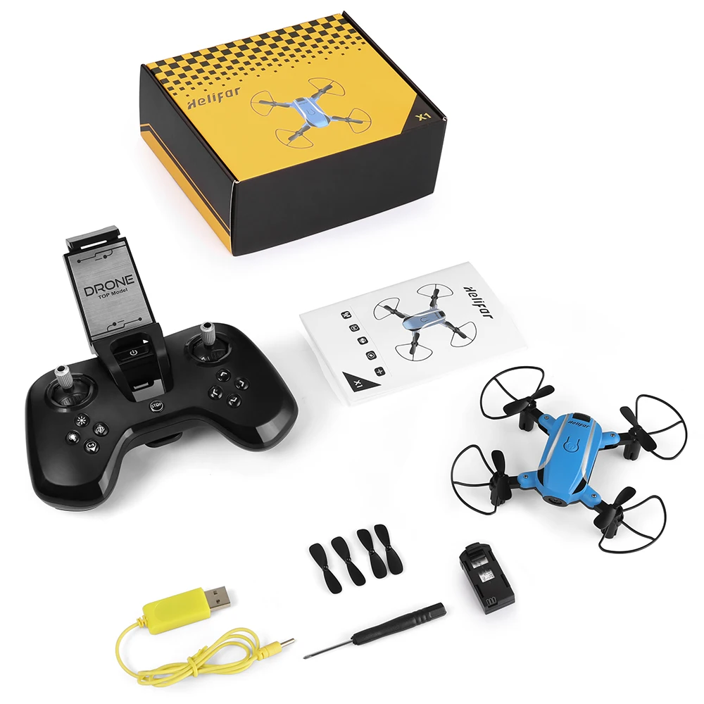 Helifar X1 складной р/у мини Квадрокоптер HD Wi Fi объектив Air press высота Удержание