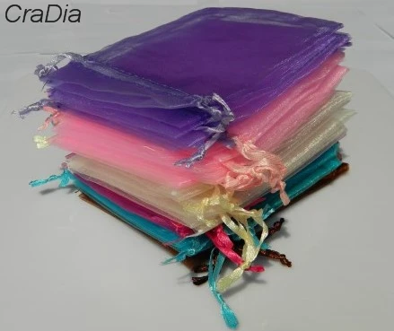 Epackfree 100 шт. 7*9*12 10*12 10*15 Drawable ювелирных изделий Organza Сумки embalagem para Presente Рождество/свадебный подарок Сумки