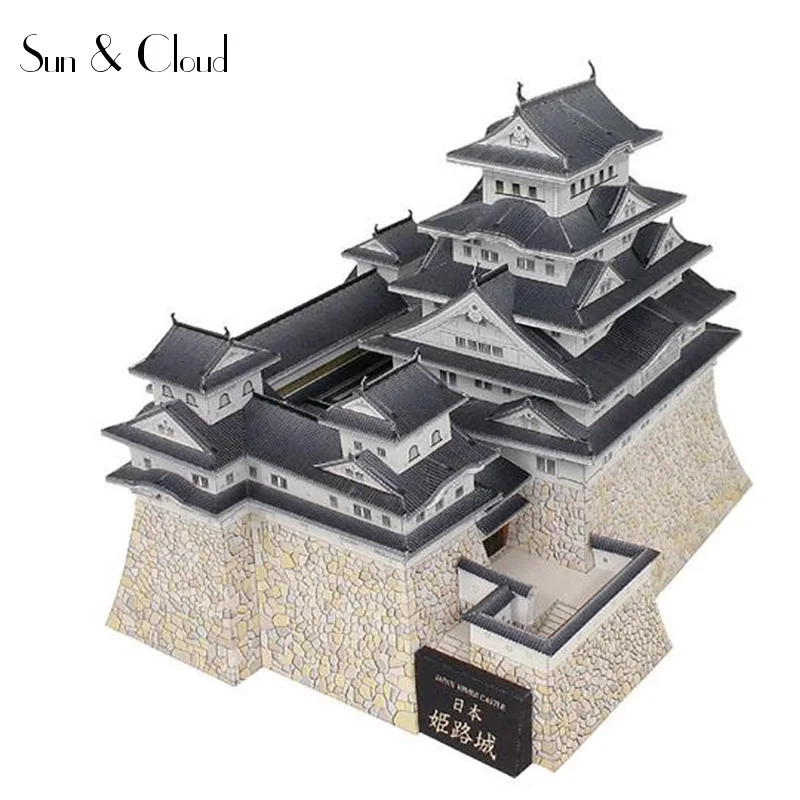 Традиционный бумажный 3d замок Himeji в японском стиле модель архитектурного здания
