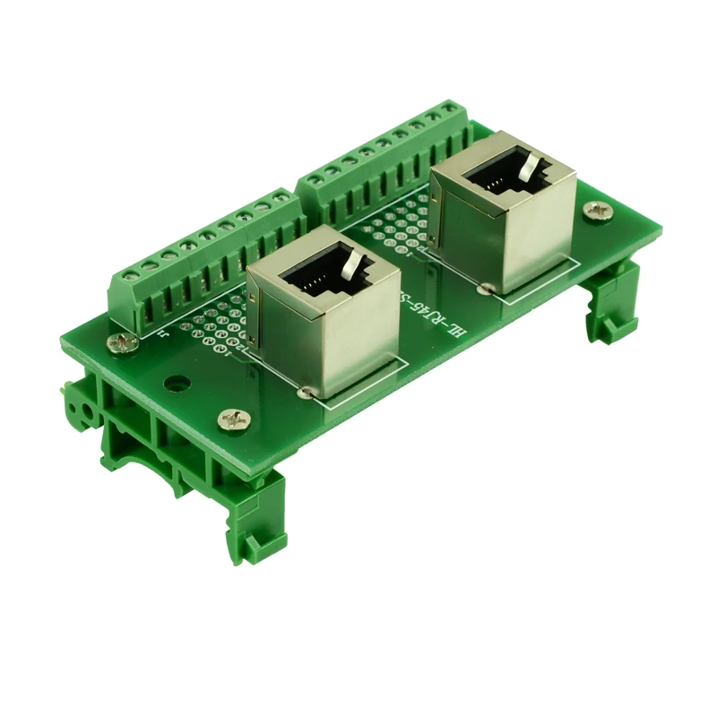 Коммутационная плата RJ45 с 2 разъемами и 2*8 контактами клеммные колодки монтажной