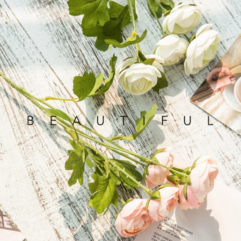 8 головок/Букет шелковые искусственные пионы настоящий сенсорный видов стилей