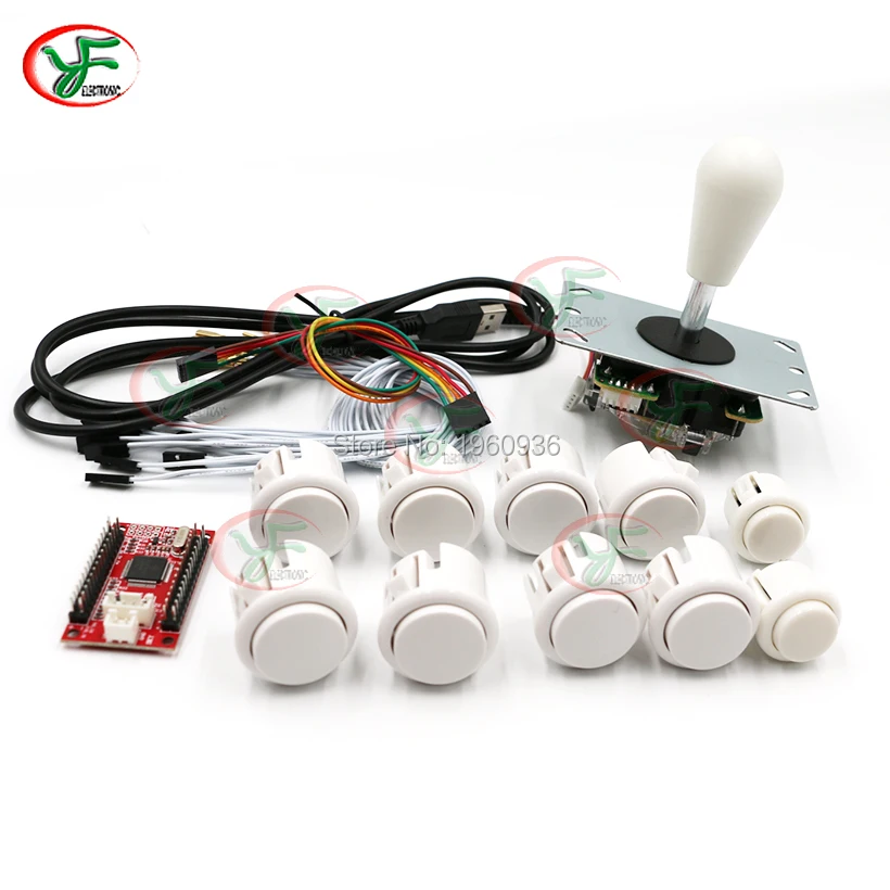 1* Zero Delay USB Encoder To PC /PS3 With Cable Copy SANWA Joystick 10* Push Button For Arcade DIY Kit MAME | Спорт и развлечения