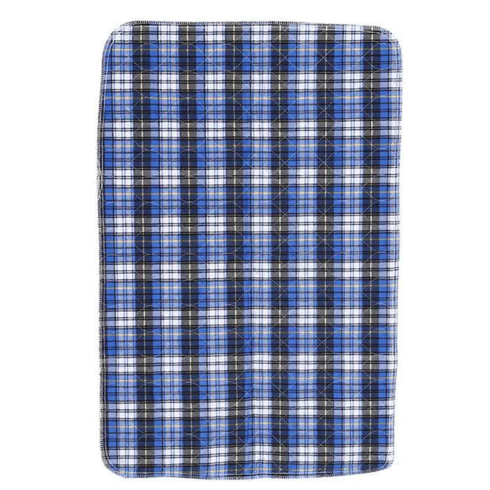 Blue Plaid 60x90cm 3 слоя Многоразовые не впитывают мочу разнообразные взрослые пеленки вставки вкладыши моющиеся Сгущает с пожилыми людьми недержания мочи коврик из ткани для детских подгузников и Pad - Цвет: Blue Plaid 60x90cm