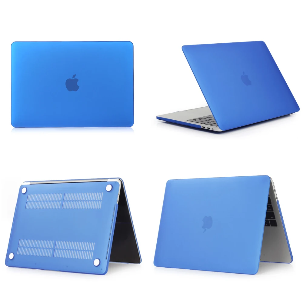 Matte Drak blue Матовый чехол для ноутбука MacBook Air 11 retina 12 Pro 15 touch bar A1707 Pro 16 A2141 Air 13 Touch ID A1932 чехол - Цвет: Matte Drak blue