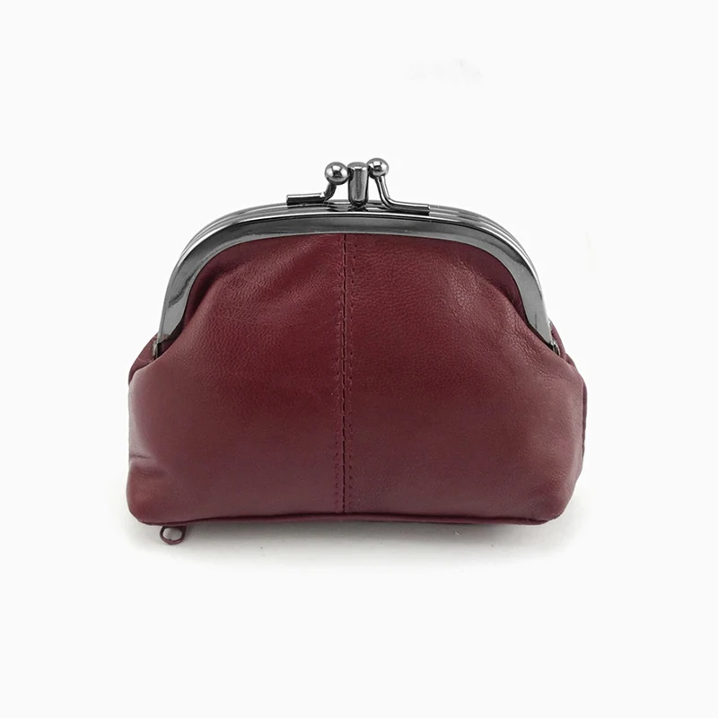 wine red 0545 NICOLE& CO, кошелек для монет из натуральной кожи, Женский кошелек из овечьей кожи, кошелек с металлическим замком, держатель для карт, кошелек на молнии, маленькая сумка - Цвет: wine red 0545