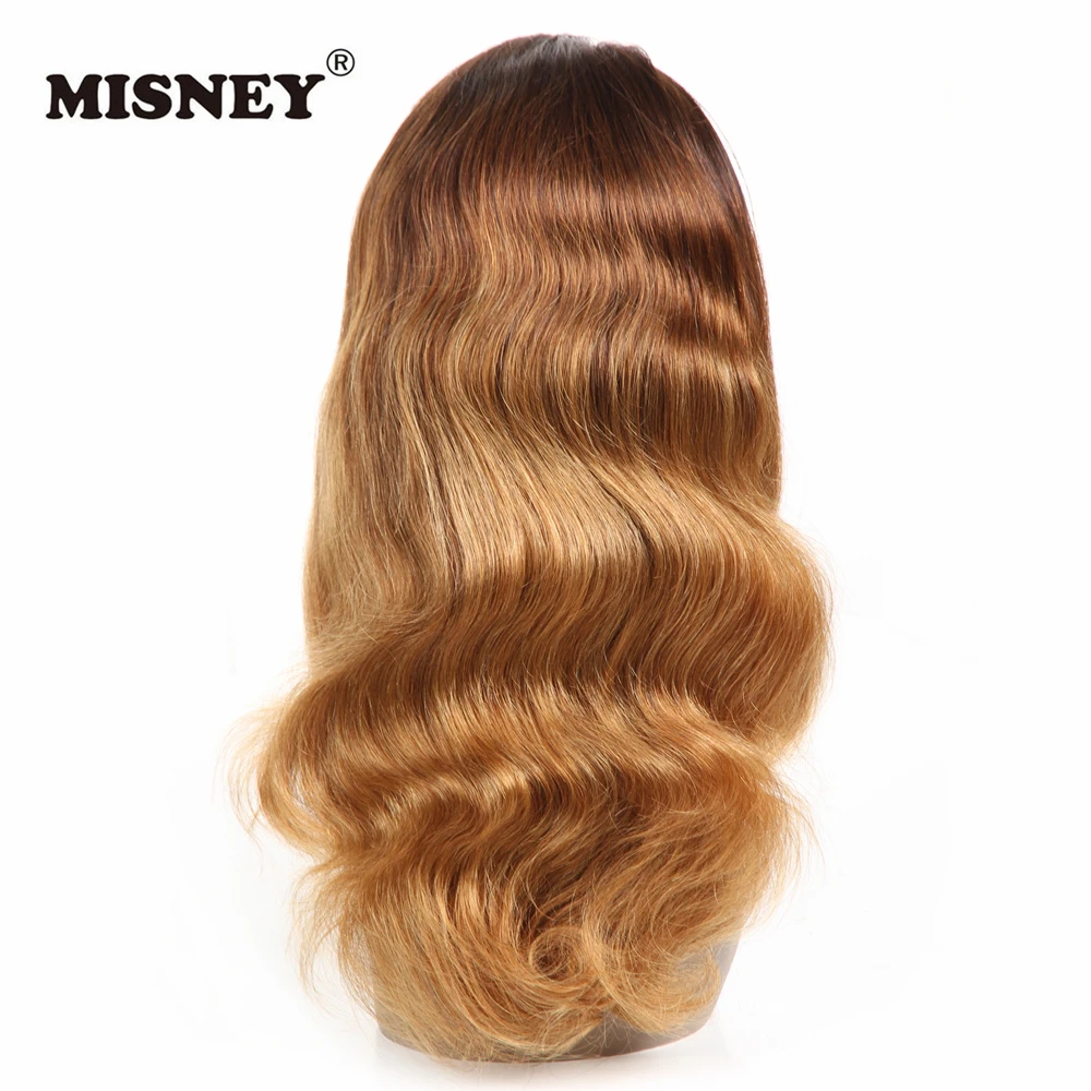 

360 парики на сетке, парики из человеческих волос, двухцветные волнистые волосы с эффектом омбре блонд, бразильские волосы ручной работы