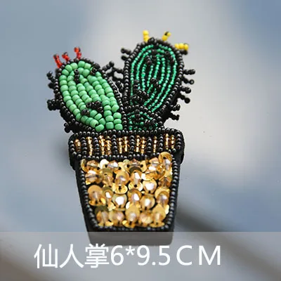 3D ручной работы горный хрусталь бисером патч для одежды красная роза Кактус