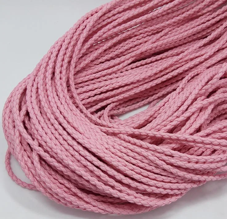 Плетеный шнур из искусственной кожи с бисером 3 мм Диаметр ручной работы на