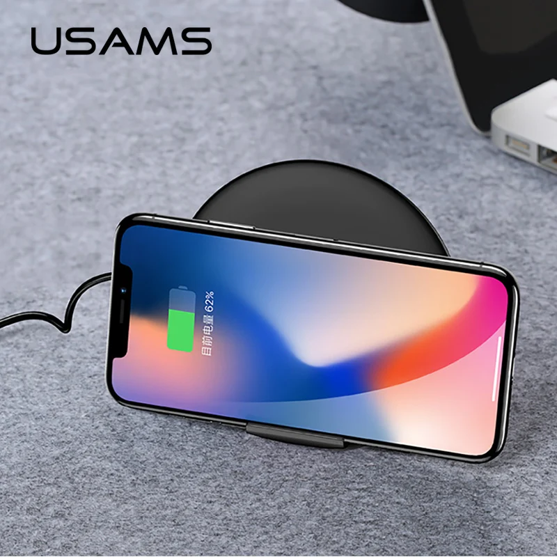 Qi Беспроводное зарядное устройство держатель мобильного телефона USAMS