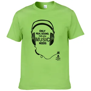 Мужская футболка с музыкальным принтом, модная брендовая Повседневная футболка с гарнитурой, классная хлопковая футболка для мужчин, лето 2017 #231