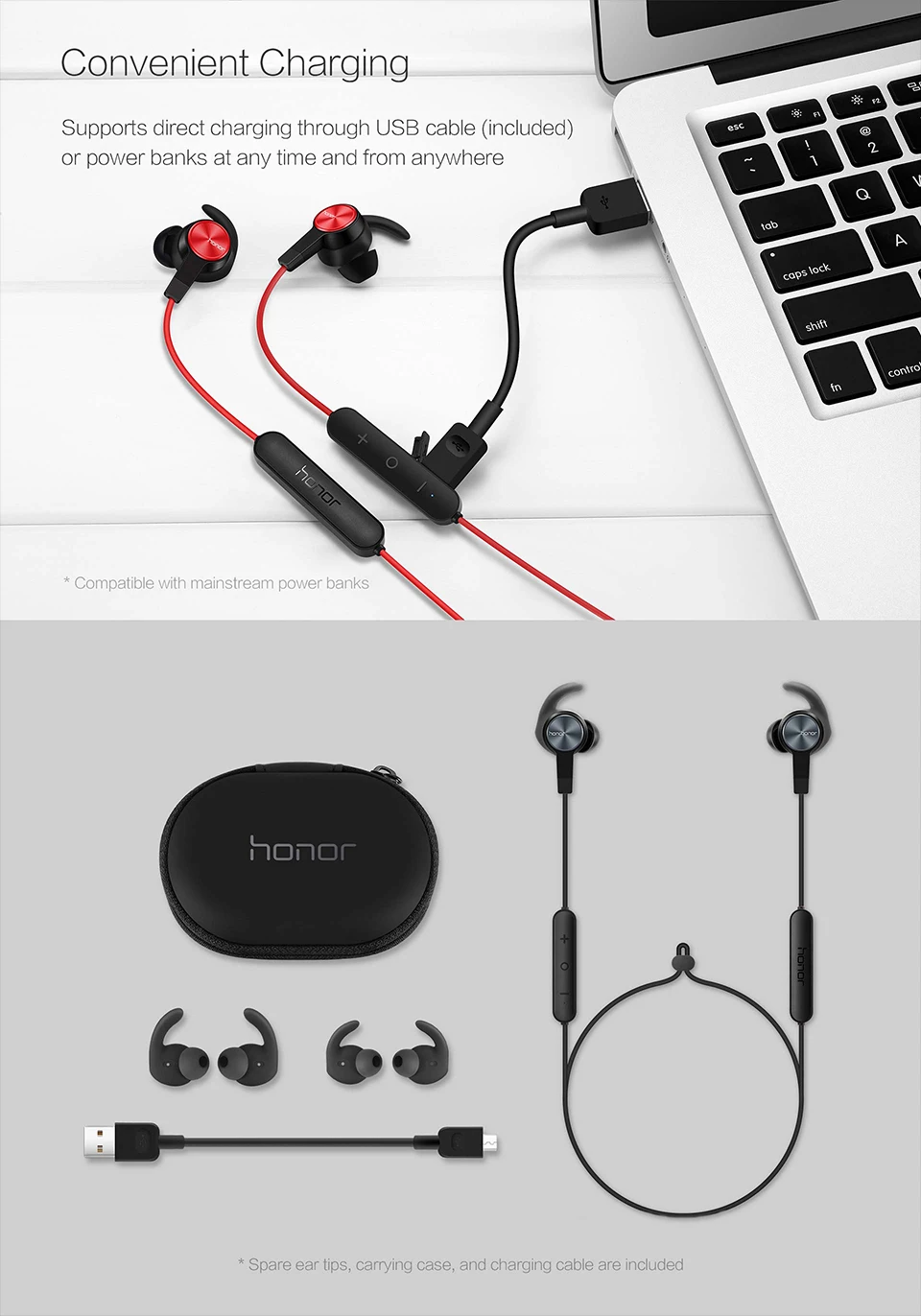 Huawei Honor xSport Bluetooth гарнитура AM61 IPX5 Водонепроницаемый BT4.1 Музыкальный Микрофон управление беспроводные наушники для Android IOS D5