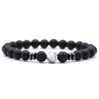 2019 matte black glass bracelet women fashion gift for men beautiful beads couple bracelets