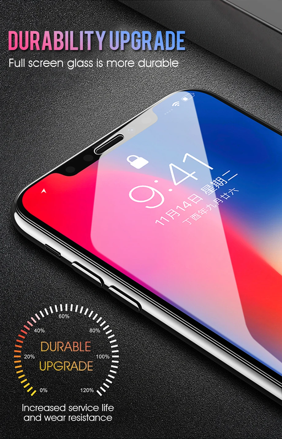 GVU 10D Защитное стекло для экрана для iPhone 7 6 6s 8 Plus полное покрытие защитное закаленное стекло на iPhone X XR XS Max пленка