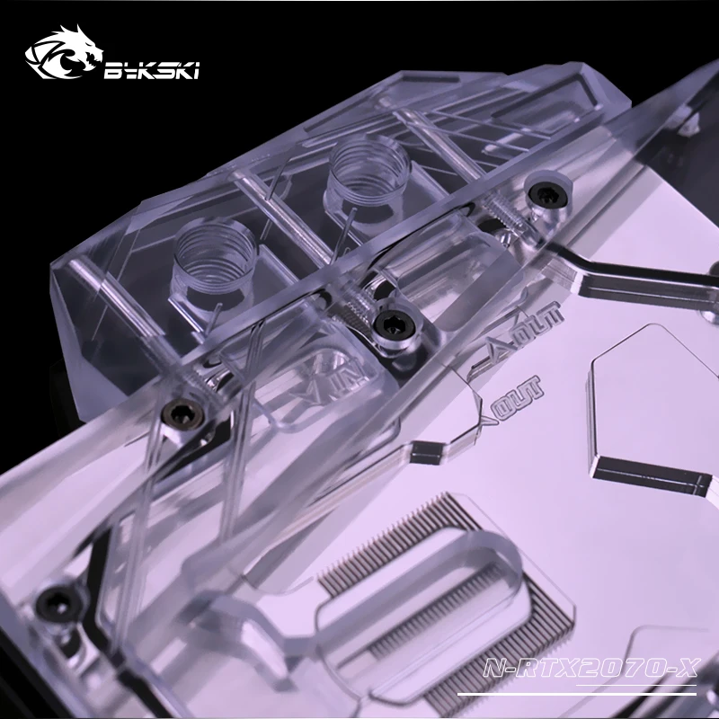 Bykski GPU cooler fit NVIDIA RTX 2070 Founders Edition Card, блок водяного охлаждения RGB RBW светильник N-RTX2070-X
