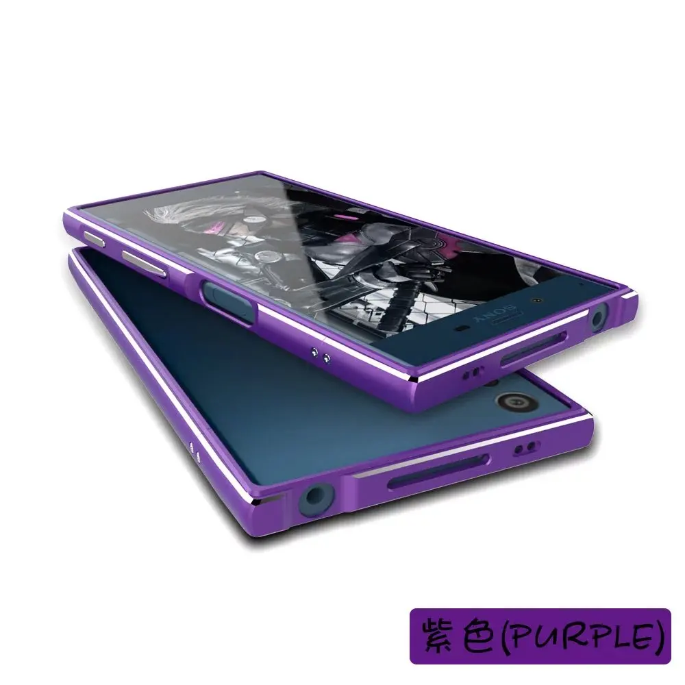 Фиолетовый Чехол для sony Xperia X Compact роскошный Ультратонкий алюминиевый бампер для sony Xperia X Compact 4," чехол+ 2 пленки - Цвет: Фиолетовый